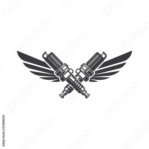 sparkplug icon vector illustration