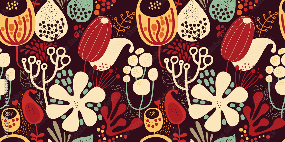 custom made wallpaper toronto digitalFlowers, plants and paisley cucumbers.