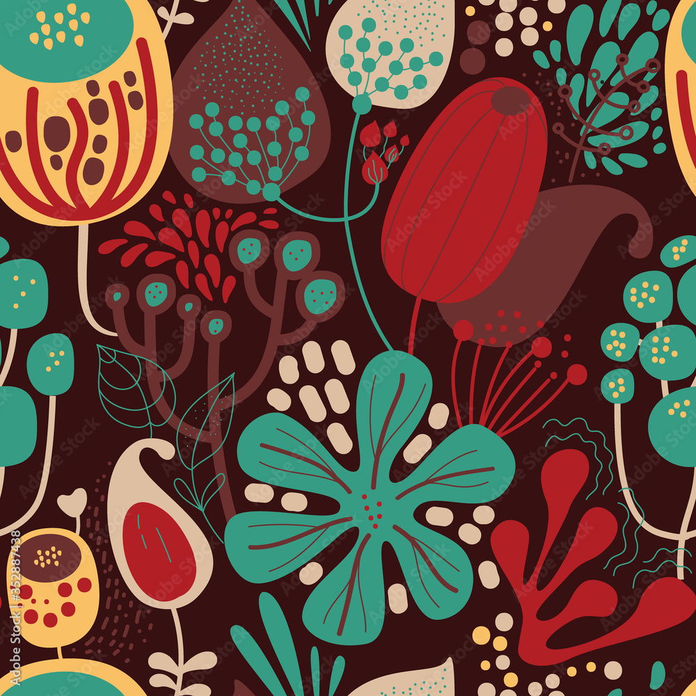 Flowers, plants and paisley cucumbers.