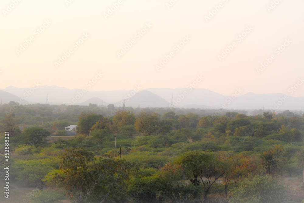 Mountain view in Udaipur Rajasthan