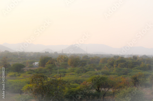 Mountain view in Udaipur Rajasthan