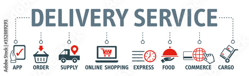 Online delivery service concept - vector illustration
