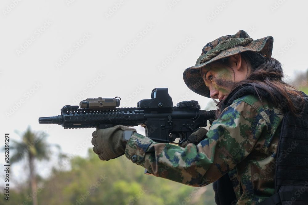 Thailand Army rangers during the military operation Thailand Army rangers during the military operation
