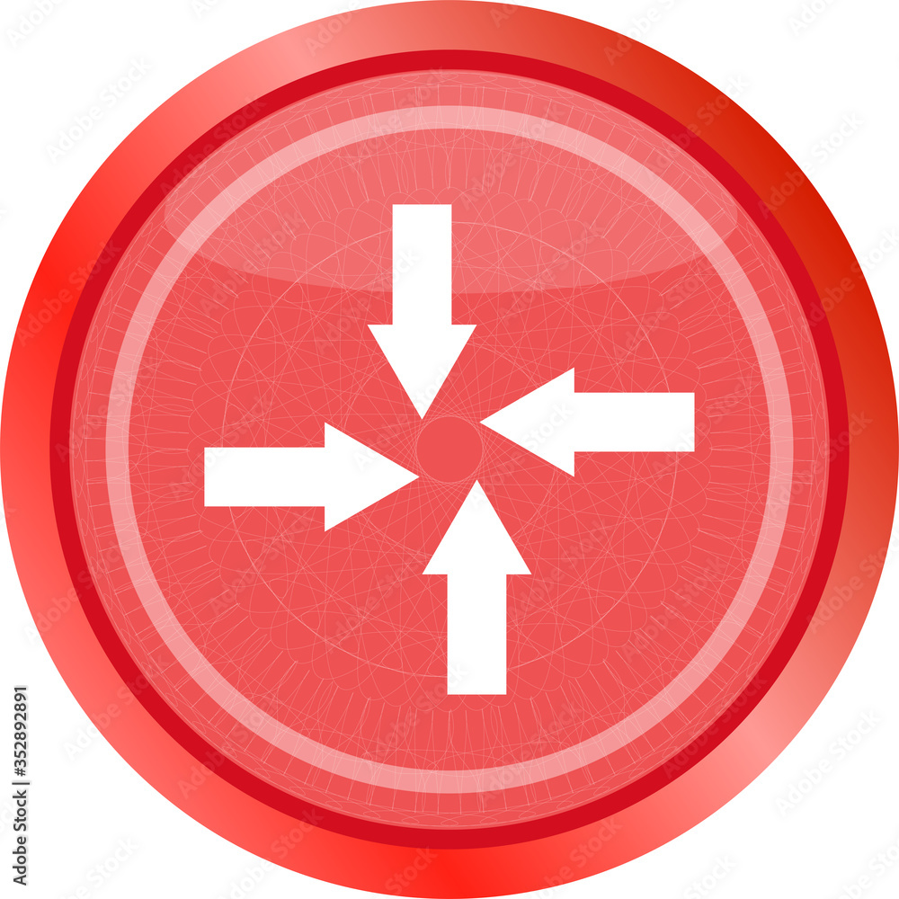 Obraz premium arrow set on web icon button. Trendy flat style sign isolated on white background