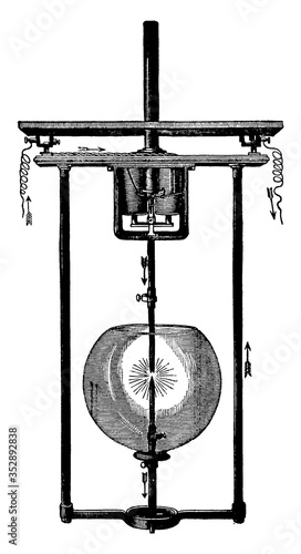 Arc Lamp, vintage illustration.