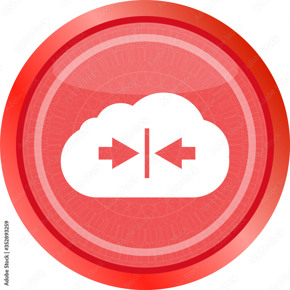 abstract cloud icon. Upload button. Load symbol. Round button abstract cloud icon. Upload button. Load symbol. Round button