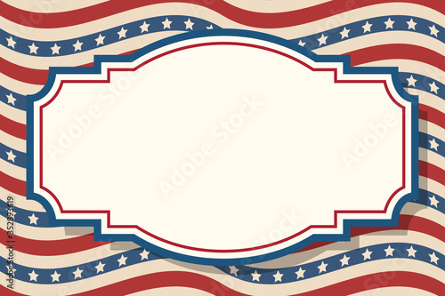 American patriotic background frame