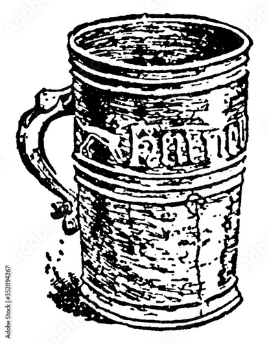 Tankard, vintage illustration.