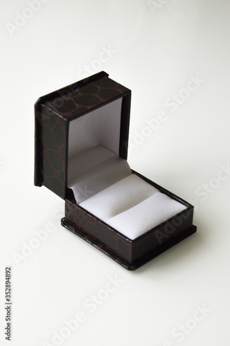 ring box. gift wrap on a white background.