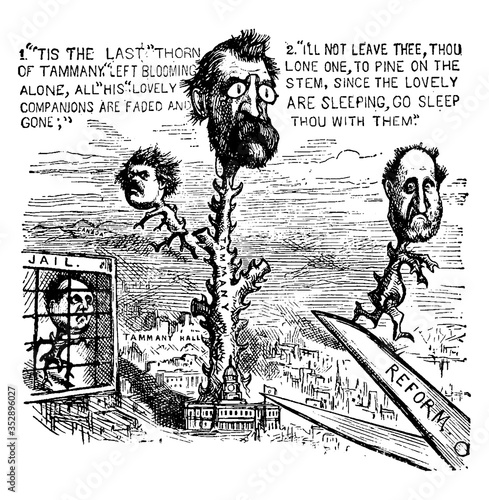 The Last Thorn of Summer, vintage illustration.