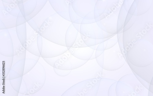 Abstract white background. Backdrop with light transparent bubbles. 3D illustration