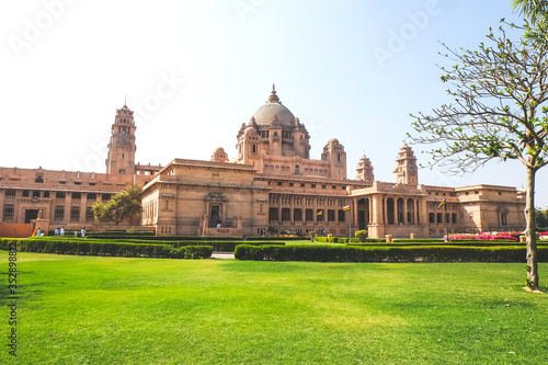 Umaid Bhawan Palace at Jodhpur Rajasthan, India. This is the one of the world's largest private residences.