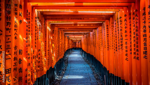 京都 伏見稲荷 鳥居 ~ Fushimi Inari Shrine, thousands of vermilion torii gates, Kyoto, Japan ~