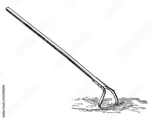 Home-made scarifier, vintage illustration.