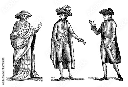 Costumes of the Orders, vintage illustration. photo