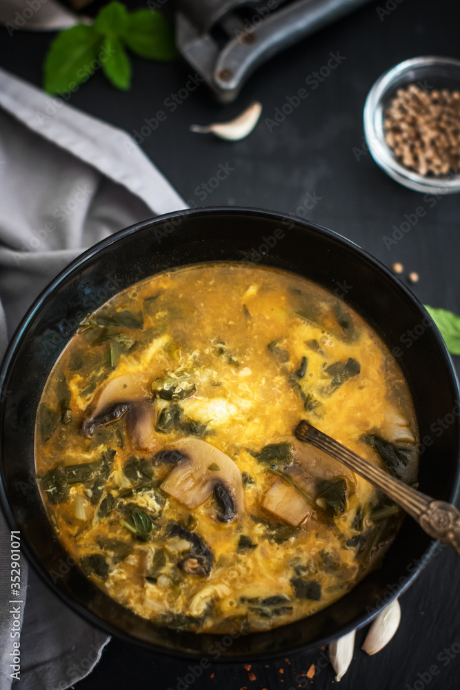 Creamy Spinach and Mushroom Soup Creamy Spinach and Mushroom Soup