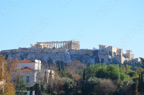 Quadro su tela The Parthenon is a former temple on the Athenian Acropolis, Greece, dedicated to the goddess Athena, whom the people of Athens considered their patron