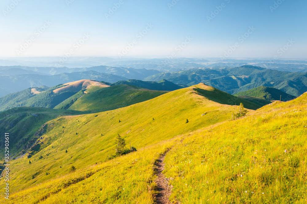 Mountain scenery in a warm sunny  summer day. Stara planina, Bulgaria