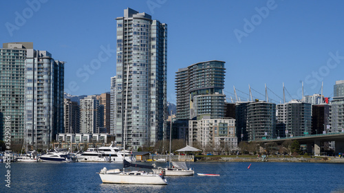 Boats at a marina, Vancouver, Lower Mainland, British Columbia, Canada © klevit