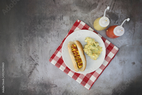 Hot Dog and Potato Salad