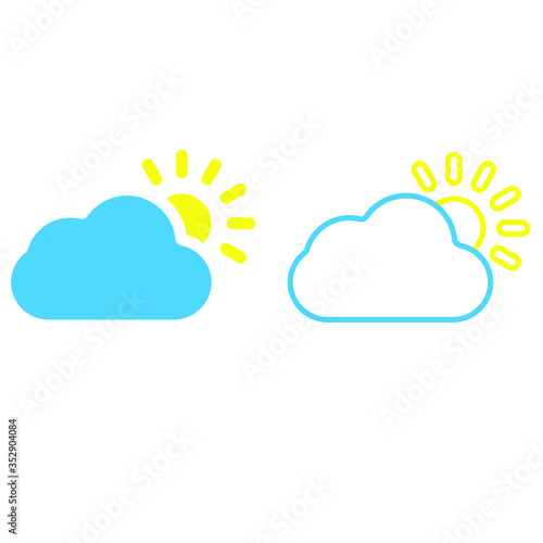 Weather vector icon. synoptic illustration sign. sunny symbol.