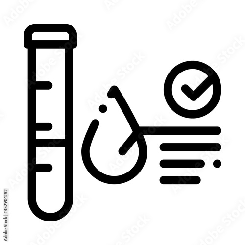 blood in vitro good results icon vector. blood in vitro good results sign. isolated contour symbol illustration