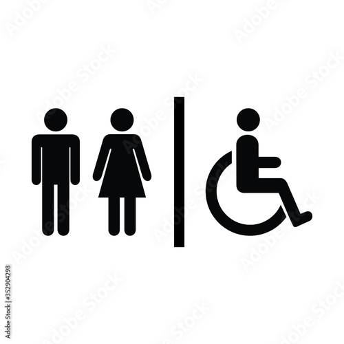 restroom sign, bathroom icon, toilet symbol