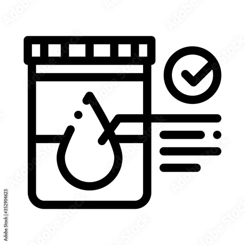 regular urine test in vitro icon vector. regular urine test in vitro sign. isolated contour symbol illustration