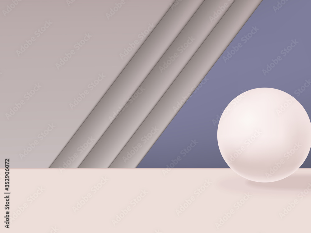 Vector Minimal Geometric Studio Shot Background with Sphere. Gray, Pink & Purple. Vector Minimal Geometric Studio Shot Background with Sphere. Gray, Pink & Purple.