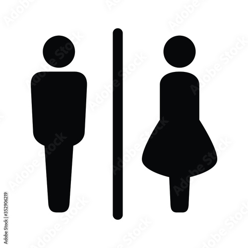 restroom sign, bathroom icon, toilet symbol