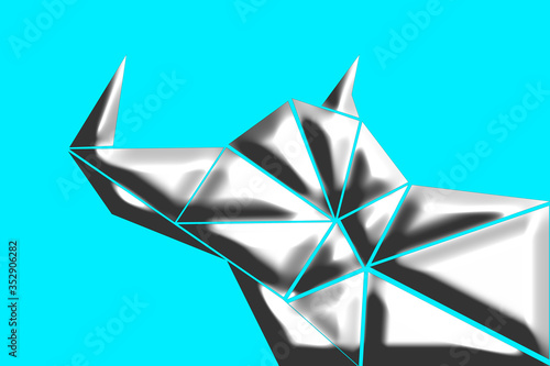 abstract geometric background. Geometric illustration of a rhinoceros