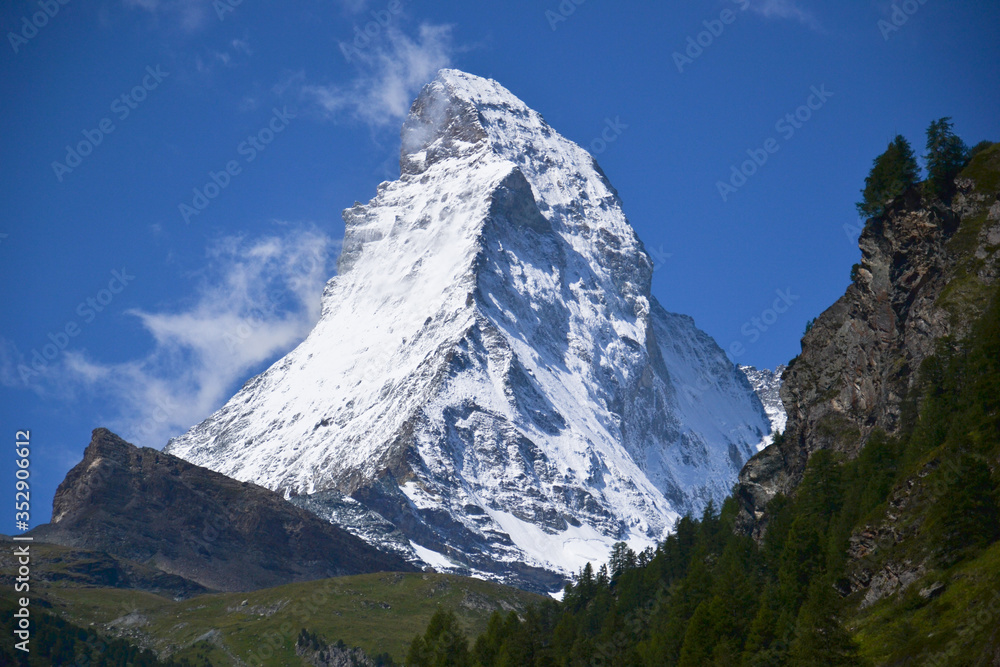 View of the Matterhorn from the Swiss side.