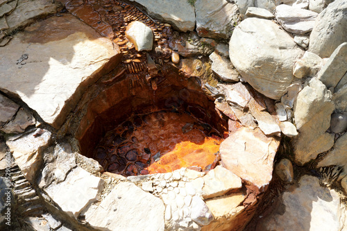Fototapeta Naklejka Na Ścianę i Meble -  Details of mineral water source in Narzan Valley