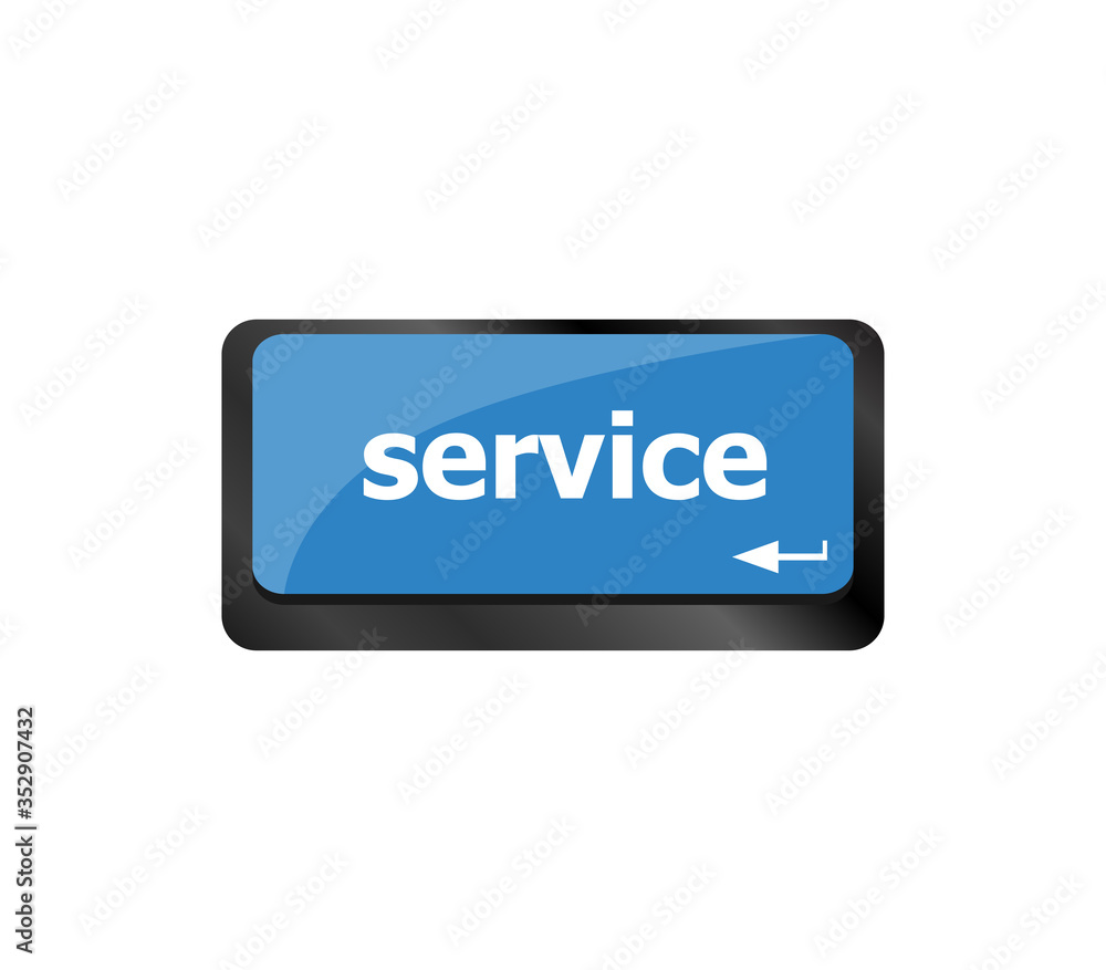 Services laptop keyboard key button - business concept Services laptop keyboard key button - business concept