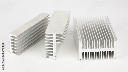 Heat sink on white background