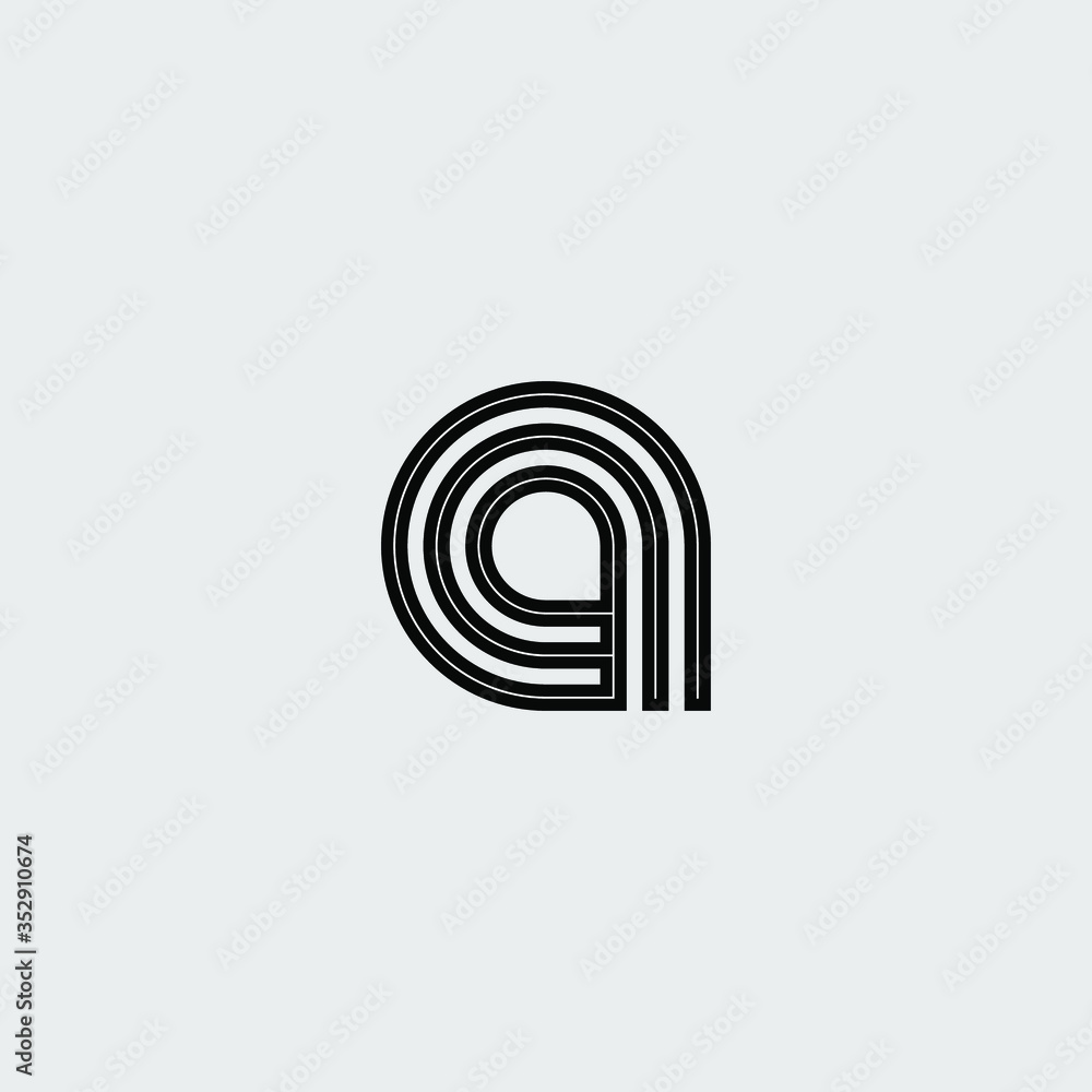 monogram simple logo letter a for company branding monogram simple logo letter a for company branding