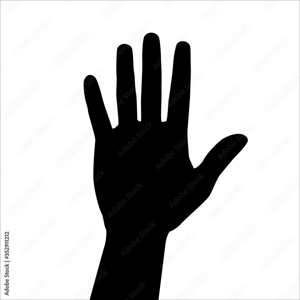 Palm, Hand icon vector, filled flat sign, pictogram isolated on white, logo illustration Palm, Hand icon vector, filled flat sign, pictogram isolated on white, logo illustration