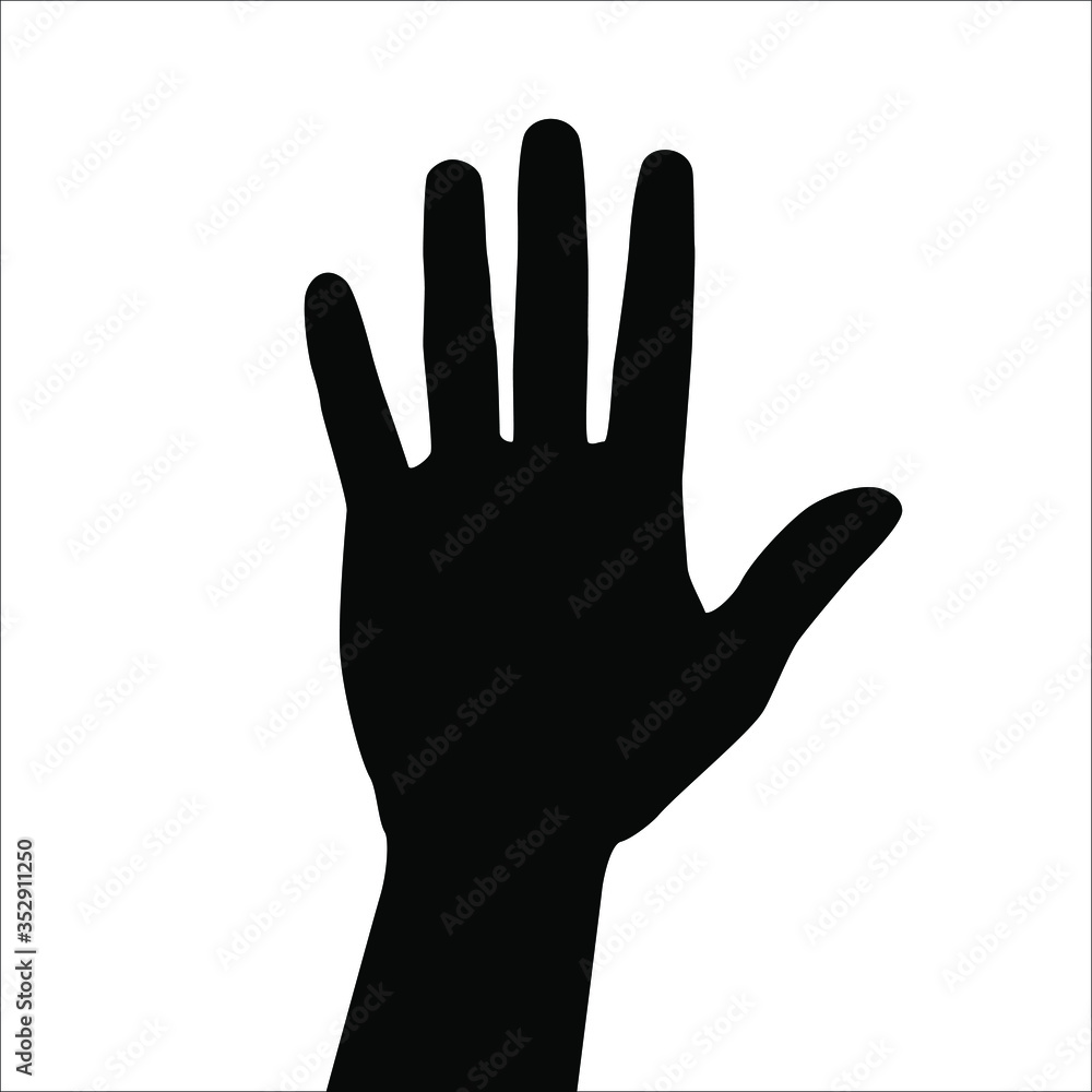 Palm, Hand icon vector, filled flat sign, pictogram isolated on white, logo illustration Palm, Hand icon vector, filled flat sign, pictogram isolated on white, logo illustration