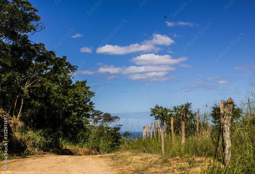 trail to the free flight ramp of Marica in Rio de Janeiro.