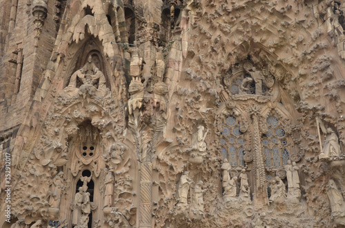 The Basílica Temple Expiatori de la Sagrada Família is a large unfinished Roman Catholic church in Barcelona, designed by Catalan architect Antoni Gaudí.
