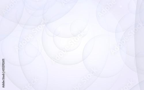 Abstract white background. Backdrop with light transparent bubbles. 3D illustration