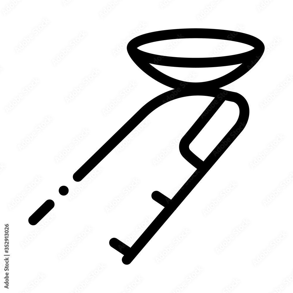 lens on finger icon vector. lens on finger sign. isolated contour symbol illustration lens on finger icon vector. lens on finger sign. isolated contour symbol illustration