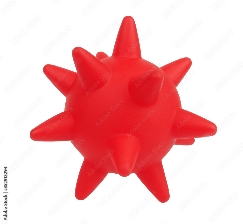 Spiny ball dog bone pet toy isolated on white background Spiny ball dog bone pet toy isolated on white background