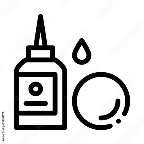 eye drops icon vector. eye drops sign. isolated contour symbol illustration