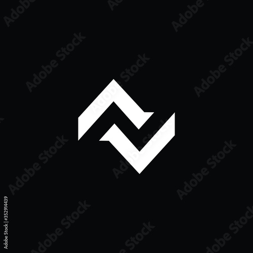  Professional Innovative Initial NV logo and VN logo. Letter N LOGO Minimal elegant Monogram. Premium Business Artistic Alphabet symbol and sign