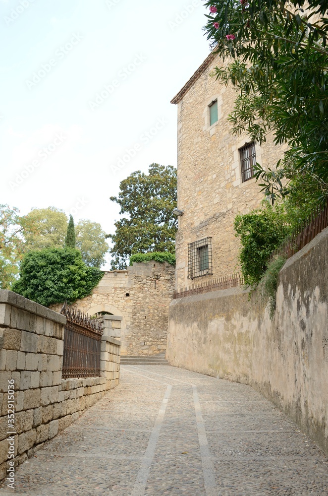 Girona medieval alley, Spain