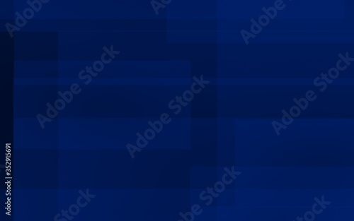 Dark blue background. Blue backdrop with transparent suares. 3D illustration