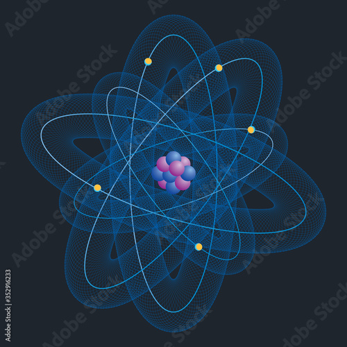 Boron Atom model. Science and chemical concept