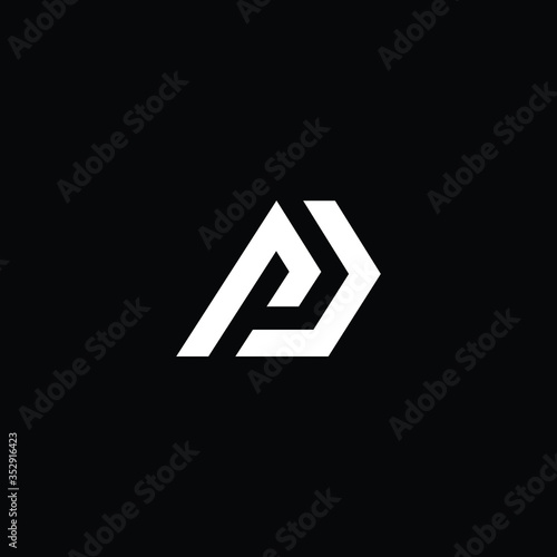  Professional Innovative Initial PD logo and DP logo. Letter DP PD Minimal elegant Monogram. Premium Business Artistic Alphabet symbol and sign