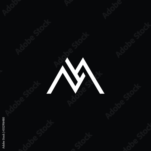  Professional Innovative Initial MN logo and NM logo. Letter MN NM Minimal elegant Monogram. Premium Business Artistic Alphabet symbol and sign